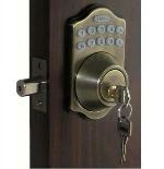 Lockey E Digital Keyless Electronic Deadbolt Door Lock Antique Brass